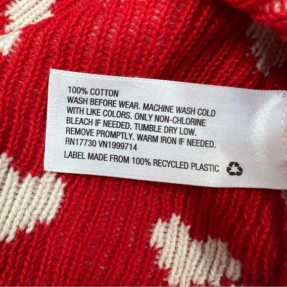 Cat & Jack Baby Girls Romper 6-9M Red Hearts Knit One Piece Sleeveless Valentine - Picture 6 of 6